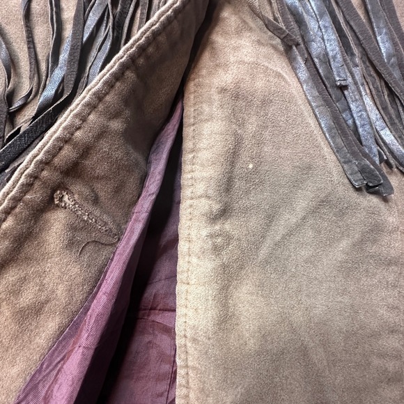 Womens Fringe Jacket Small Brown Western Suede Boho Cowgirl Vintage Style - Picture 5 of 10